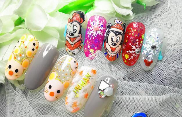 麗竹美甲學(xué)?！笆蟆毕抵黝}作品