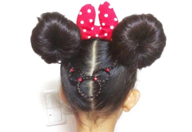 “米奇”迪士尼編發(fā)造型，南寧網(wǎng)紅美發(fā)學(xué)校分享