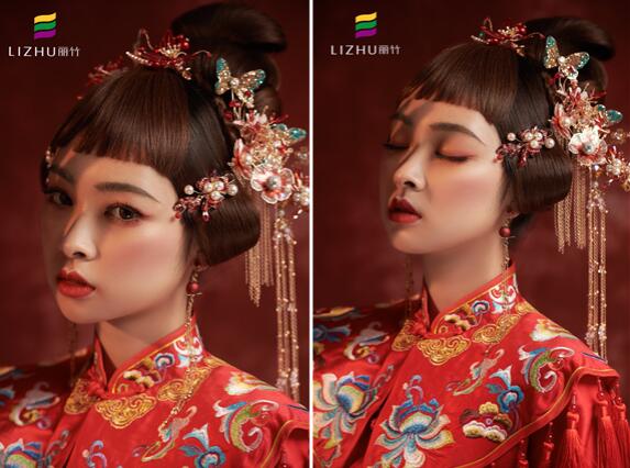 中式秀禾新娘，廣西正規(guī)化妝培訓大放國風魅力