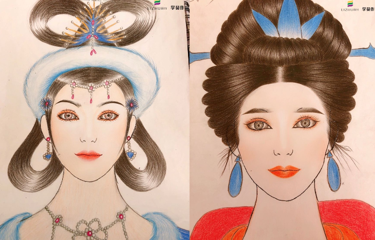 想學(xué)這些紙妝美人圖，快來廣西化妝培訓(xùn)學(xué)校