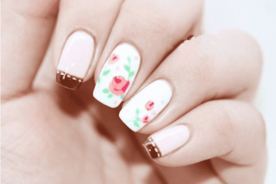 田園玫瑰花美甲教程，和南寧美甲培訓(xùn)班一起學(xué)