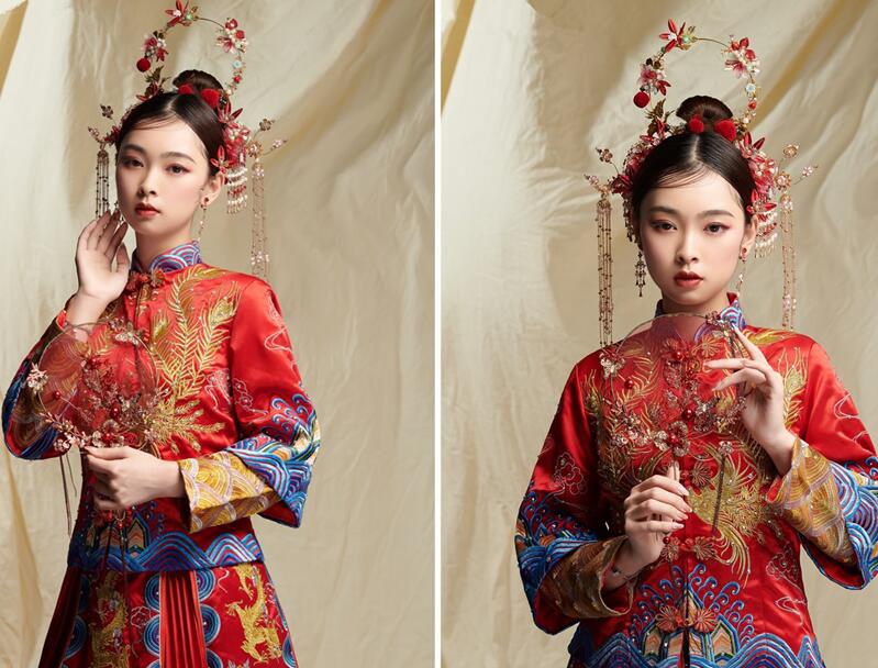 中式秀禾新娘，展示廣西彩妝培訓(xùn)學(xué)校實(shí)力