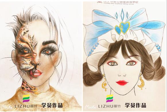 紙妝美人圖，實(shí)力演繹廣西學(xué)化妝哪家好