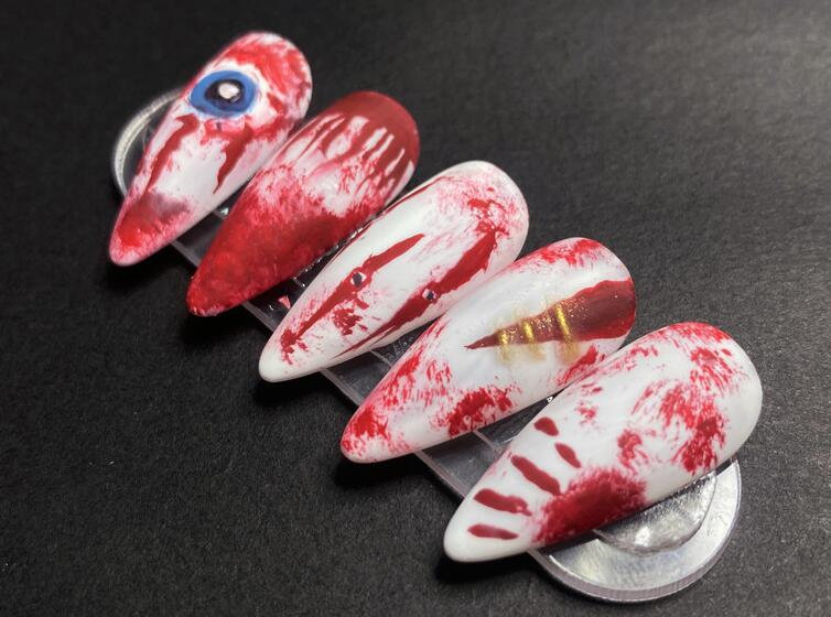 爆款萬圣節(jié)美甲，廣西美甲培訓班分享