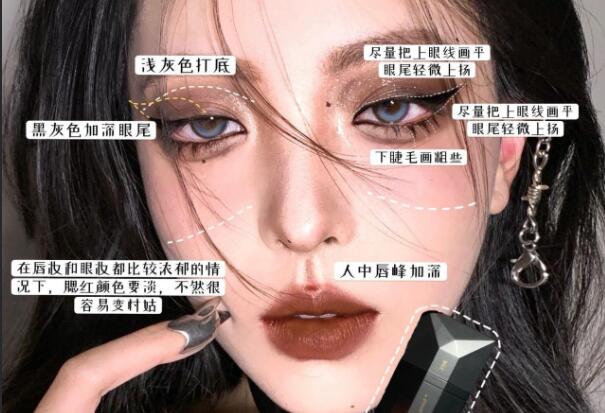 惡女反叛黑巧煙熏妝容，和廣西南寧彩妝學(xué)校學(xué)習(xí)吧