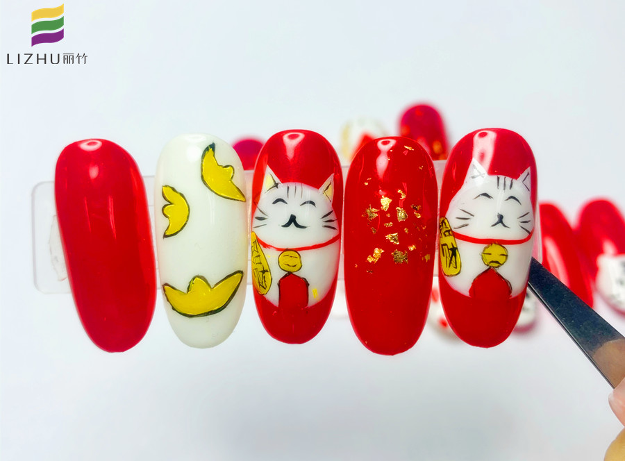 新年美甲，南寧專業(yè)美甲學(xué)校作品