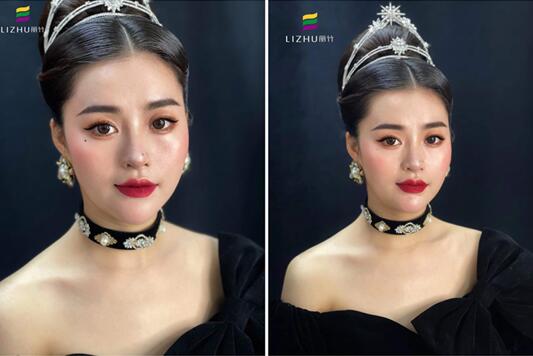 韓系名媛造型 ，南寧網(wǎng)紅化妝培訓(xùn)作品