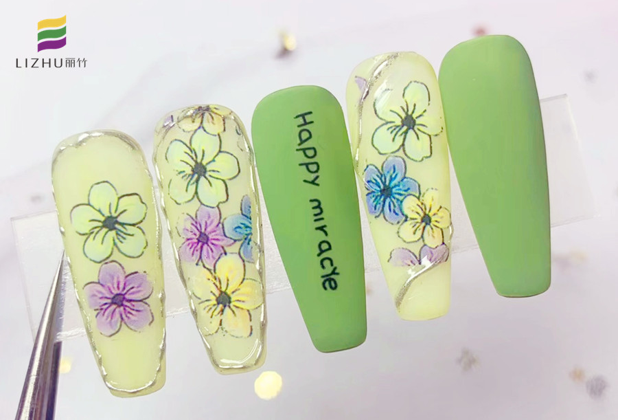 綠色系美甲推薦，廣西美甲網(wǎng)紅分享