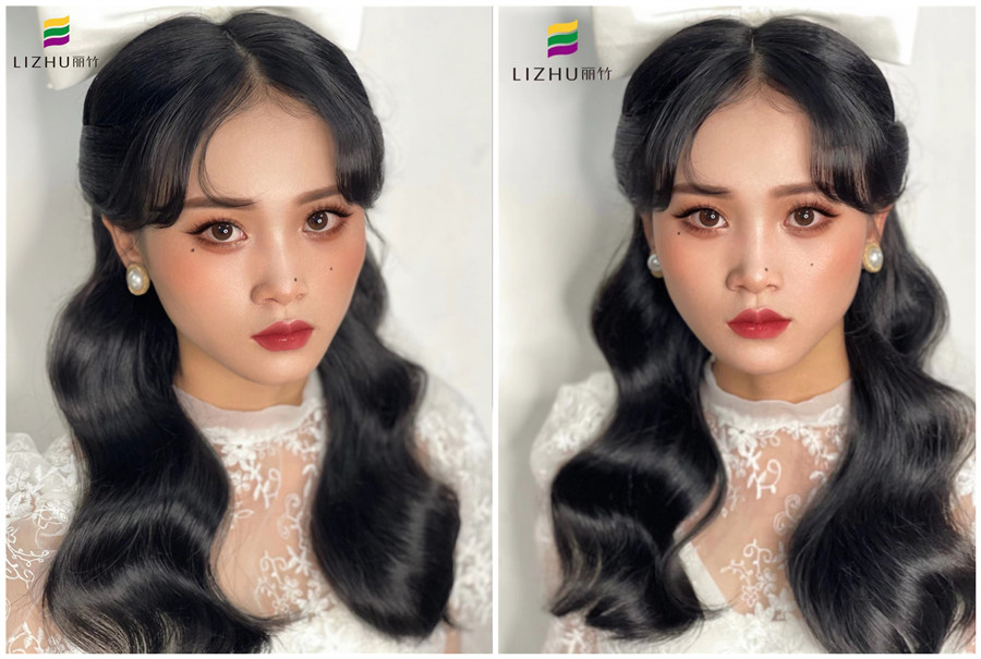 甜美裸妝新娘造型，廣西彩妝造型學(xué)校新娘作品