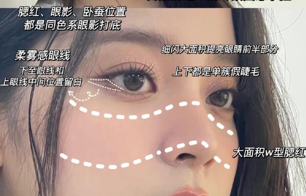 釣系眼妝教程，廣西彩妝美妝學(xué)校整理好了