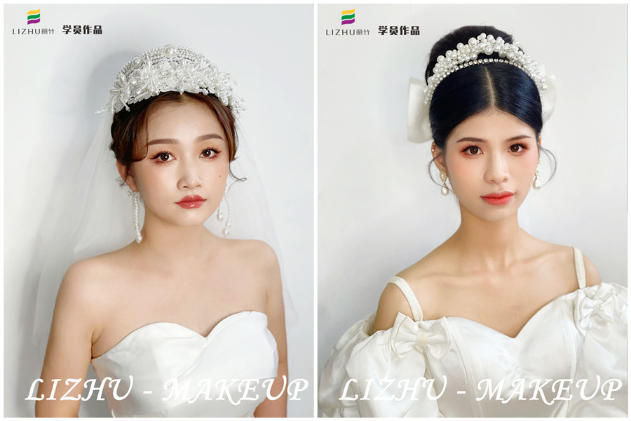 時尚新娘系列圖片，廣西南寧化妝學校新娘妝作品