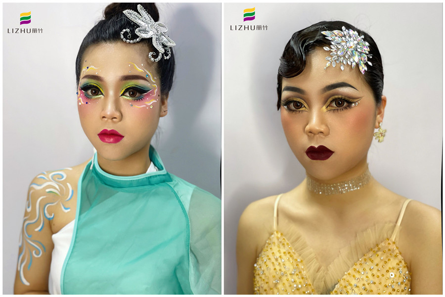 南寧化妝彩妝學(xué)校作品：拉丁舞造型、舞臺(tái)妝造型、國(guó)標(biāo)舞造型