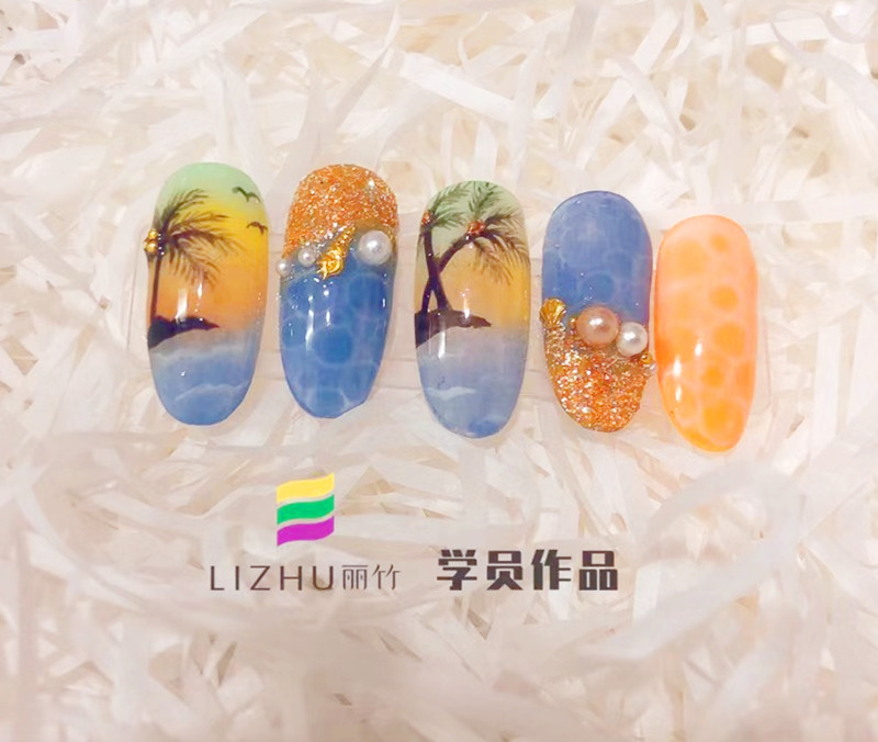 海洋風(fēng)美甲作 | 南寧市美甲培訓(xùn)學(xué)校作品