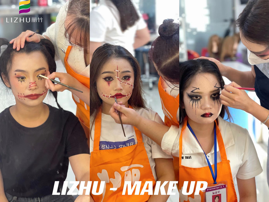 萬圣節(jié)妝容，廣西化妝培訓(xùn)創(chuàng)意妝作品