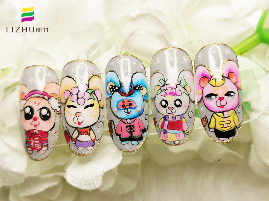 卡通美甲作品展實力，告訴你廣西美甲培訓(xùn)學(xué)校學(xué)多久？