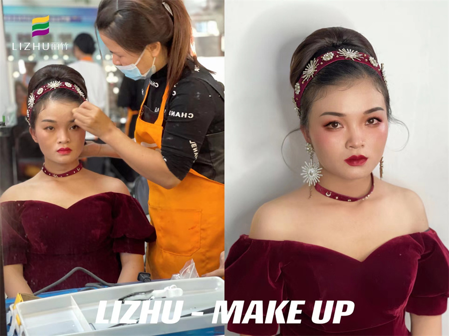 輕復古造型，南寧彩妝師課堂考核作品