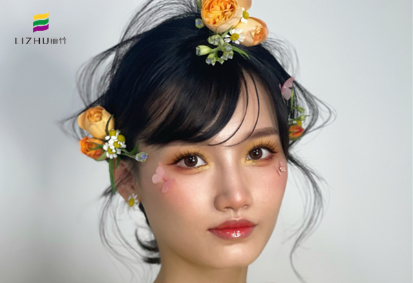 森系鮮花造型，廣西美妝技術(shù)學(xué)校作品