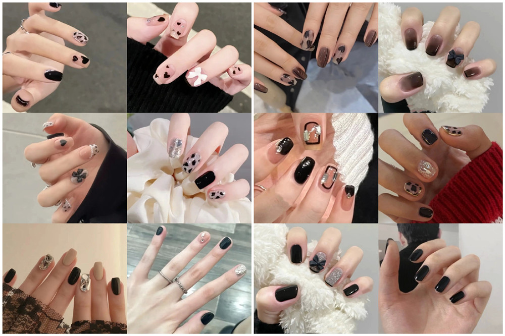 酷顯白黑色美甲，廣西培訓(xùn)美甲師分享