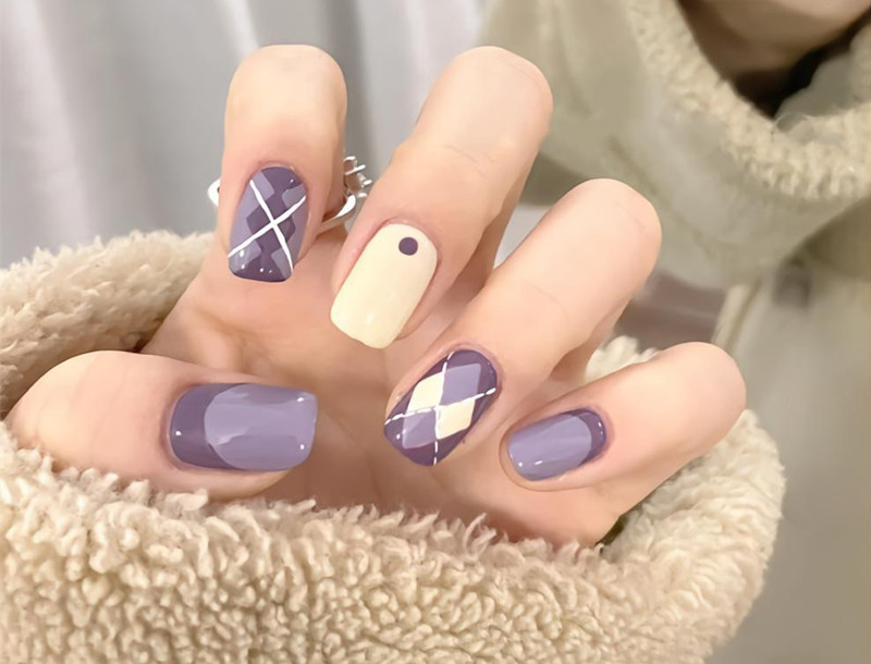 格子美甲，復古美甲 | 南寧美甲師培訓班分享