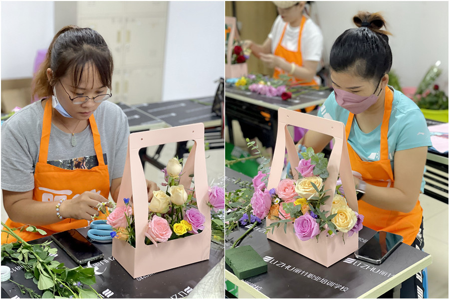 手提花籃的特點，廣西南寧花藝師學校課件分享