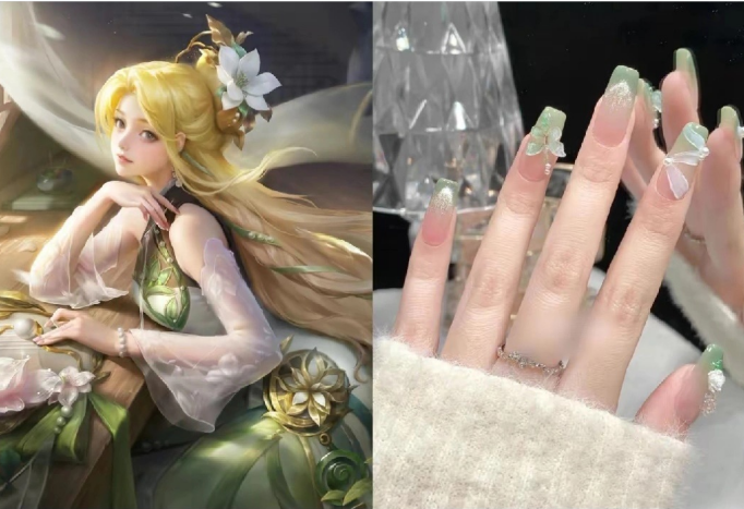 《榮耀》皮膚美甲，廣西美甲造型學校力推
