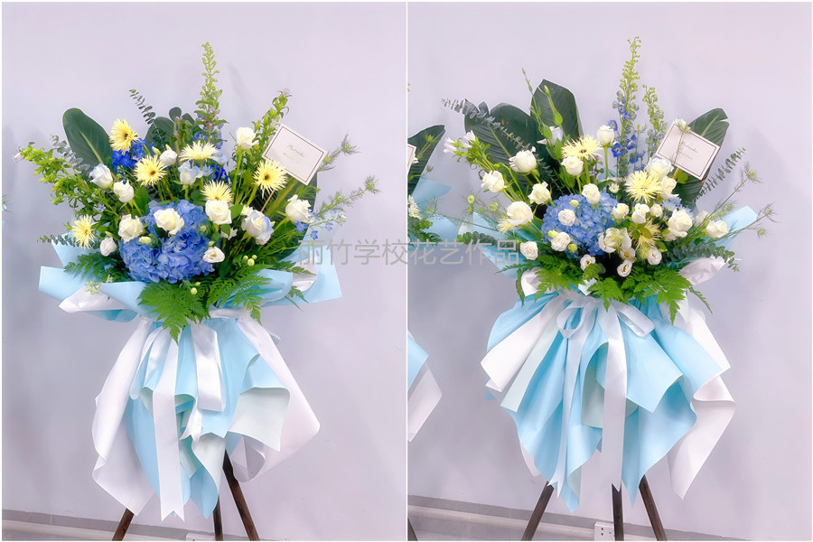 韓系開(kāi)業(yè)花籃，廣西花藝職業(yè)技術(shù)學(xué)校作品