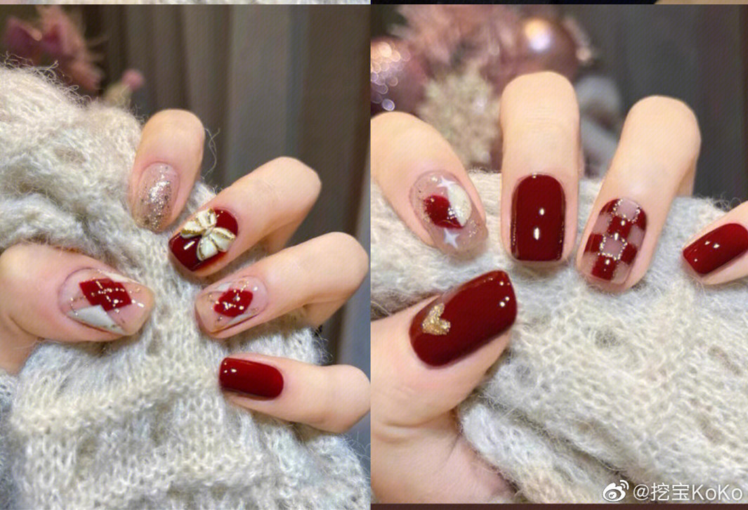 紅色美甲推薦，廣西學美甲手藝