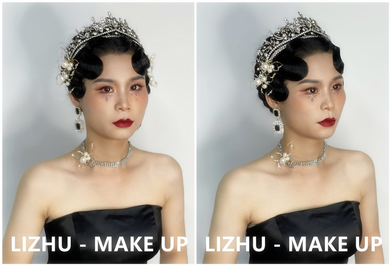 復(fù)古手推波造型，廣西新娘寫真培訓(xùn)