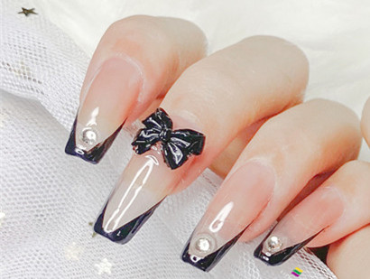 法式腮紅美甲&蝴蝶結(jié)法式美甲，南寧美甲學(xué)徒必學(xué)款式