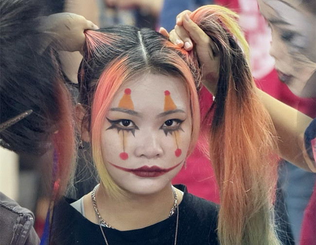 萬圣節(jié)妝容圖片，南寧化妝彩妝造型培訓學校作品