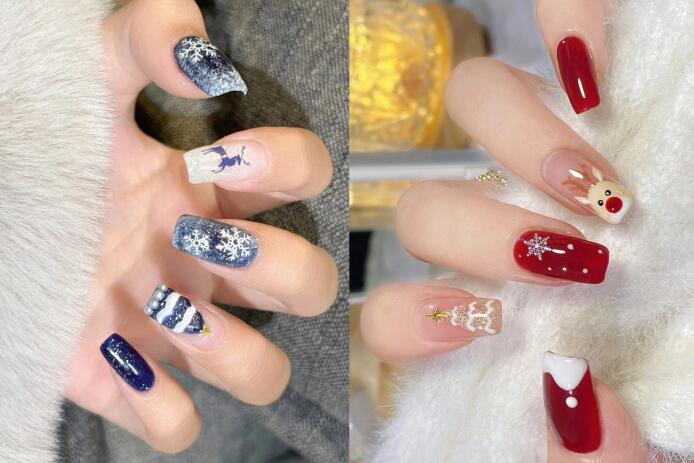 圣誕美甲款式，廣西美甲造型學習推薦