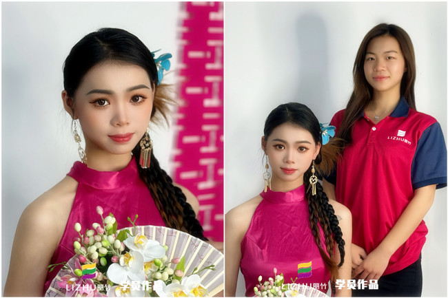 新中式晨袍造型，廣西學(xué)化妝高彩培訓(xùn)作品