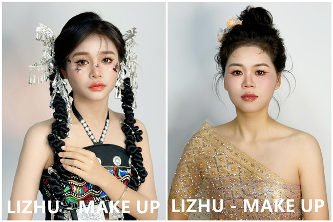 民族風(fēng)造型，廣西化妝形象學(xué)校作品