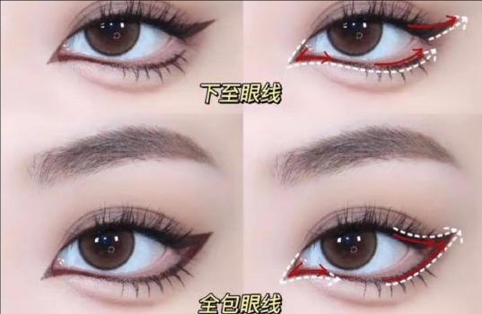 不同部位貓眼眼線教程，南寧化妝技術(shù)專業(yè)學(xué)校分享
