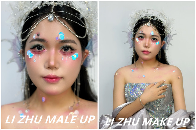 人魚精靈公主造型，南寧人物化妝培訓(xùn)