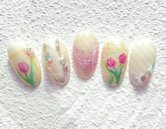 初秋氛圍感美甲，廣西美甲網(wǎng)紅造型學校收集