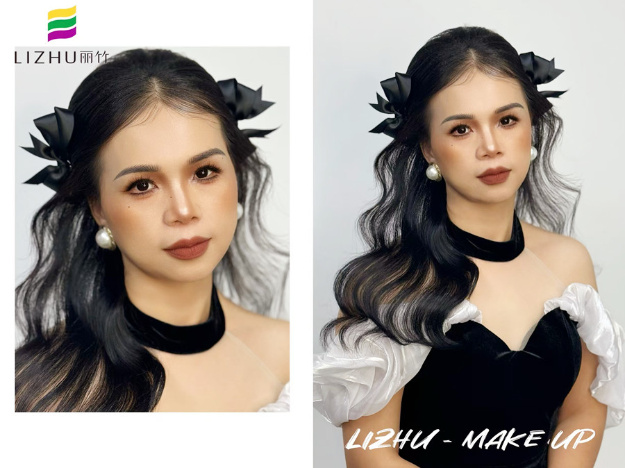 甜美輕泰造型，廣西造型寫真化妝課程作品