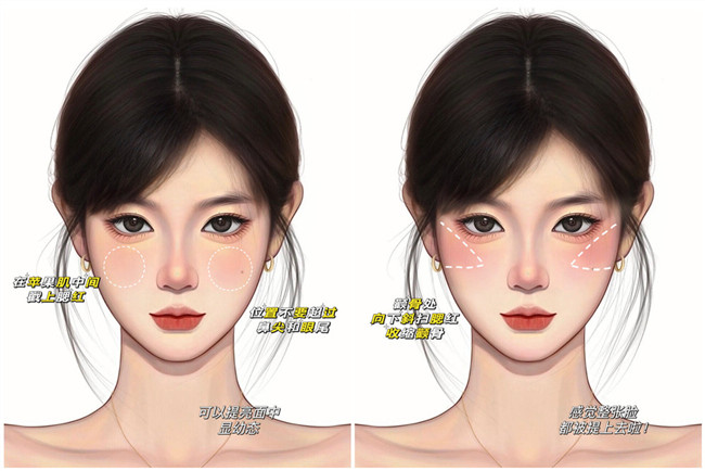 南寧化妝零基礎(chǔ)：氛圍感腮紅畫(huà)法