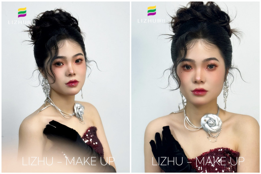  千金禮服造型，廣西學彩妝造型影樓作品