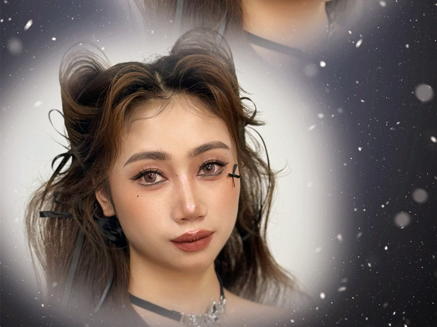 復(fù)古貓耳造型，廣西彩妝培訓(xùn)推薦