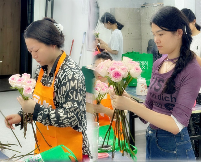 螺旋花束的教程，南寧花藝師學校分享