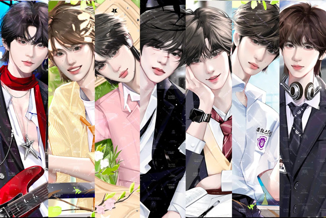 時代少年團(tuán)漫畫美甲，廣西美甲師網(wǎng)紅推薦