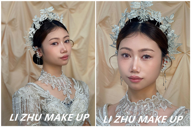 輕奢時尚新娘造型，廣西化妝學校前十作品欣賞