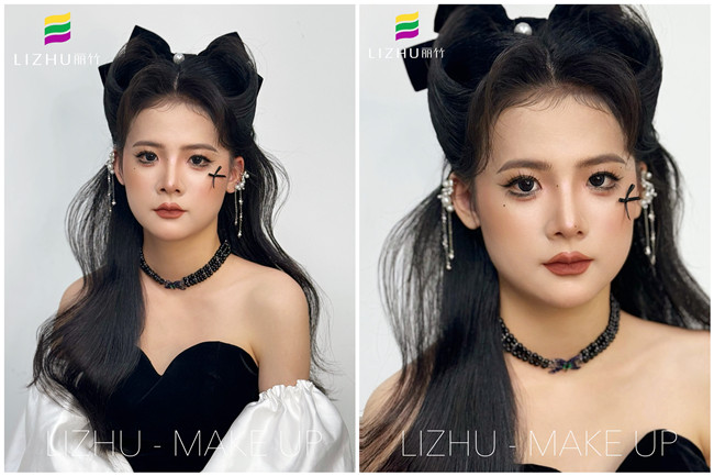 復古貓耳造型，南寧化妝培訓中心課堂作品