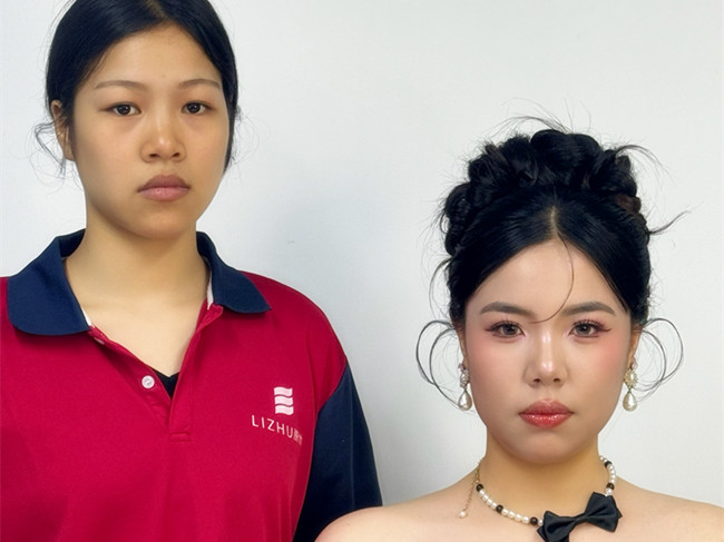 千金禮服造型，廣西美妝彩妝訓練學員畢業(yè)作品