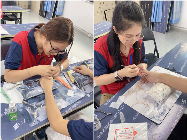 南寧美甲基礎(chǔ)班美甲修手考核，全員通過