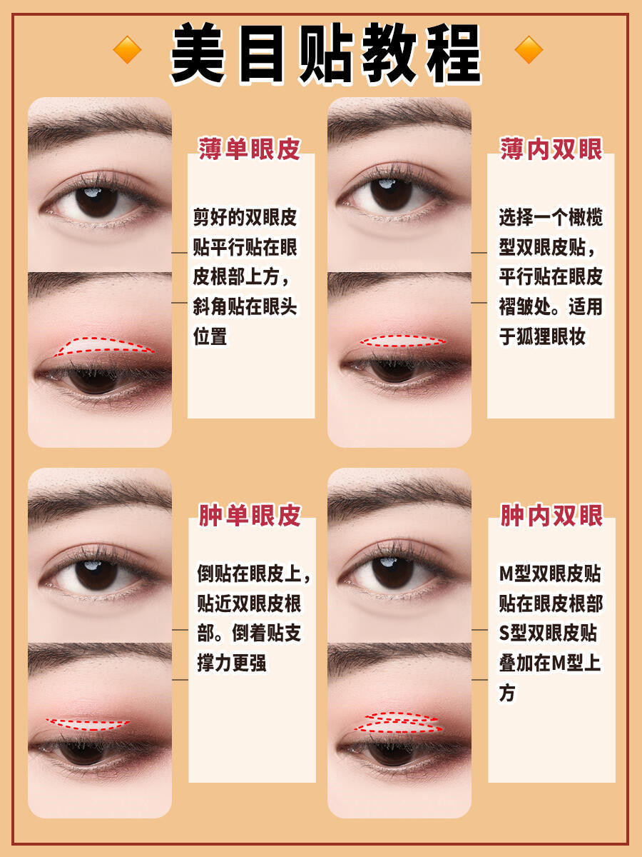 0基礎化妝教學：美目貼新手教程