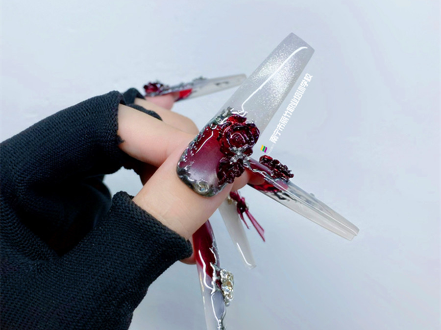 哥特風(fēng)創(chuàng)意美甲，南寧美甲創(chuàng)業(yè)作品