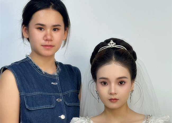 新娘造型，廣西影樓化妝培訓學員作品