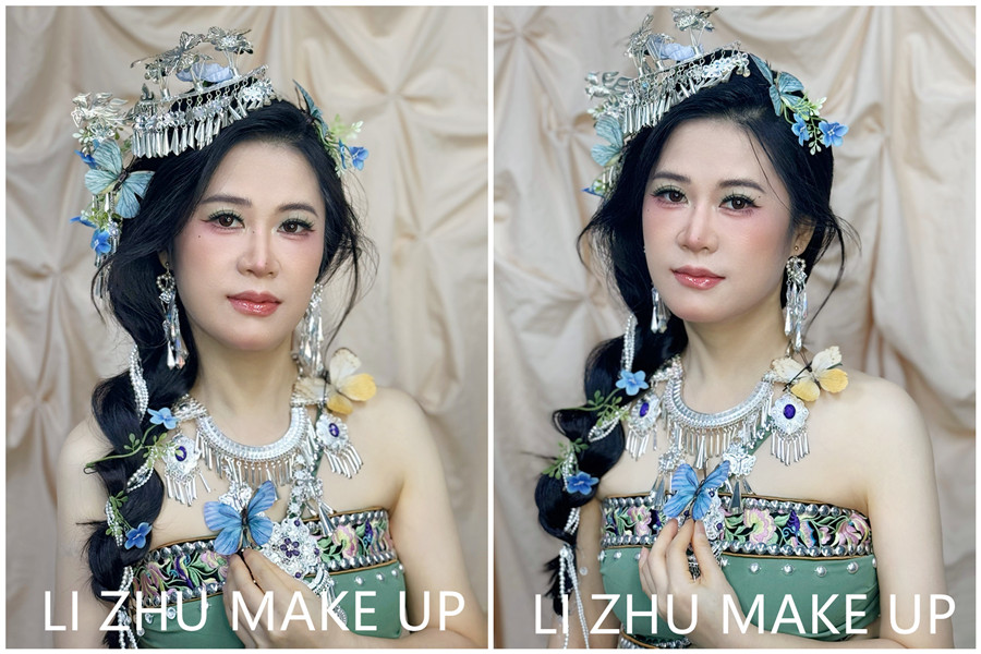 苗疆寫真造型，廣西高彩培訓課堂作品